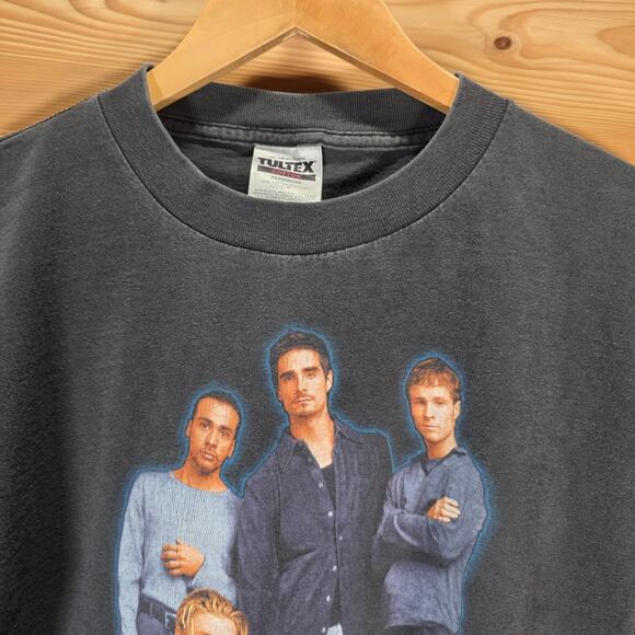 Vintage Backstreet Boys T Shirt Men Large Rare 90s Fade Distress Double Side BSB - Picture 2 of 12
